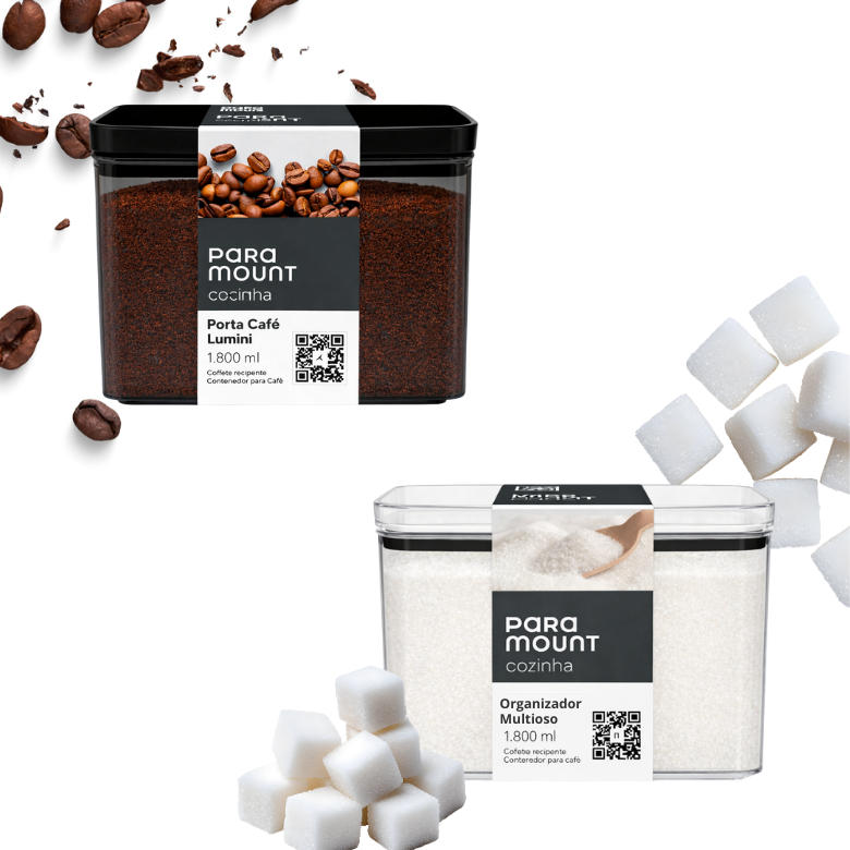 Pote Porta Mantimentos Café Açucar Lumini 1.8L Paramount Pote Hermético Bar Cantinho do Café em Oferta na Shopee