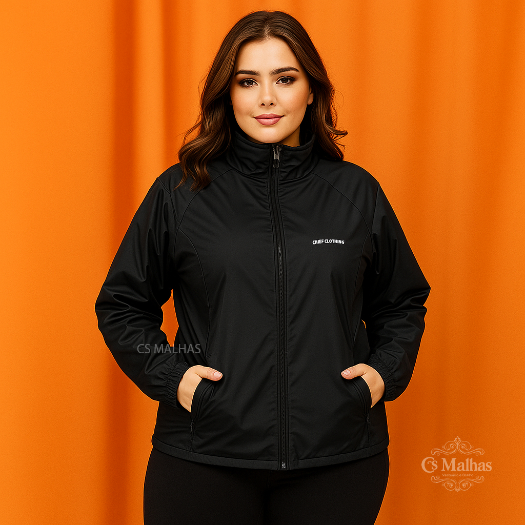 Jaqueta Corta Vento Feminina Impermeável P ao G4 Plus Size Original Simbolo Refletivo Unissex Jaqueta Corta Vento Feminina Impermeável P ao G4 Plus Size Original Simbolo Refletivo Unissex