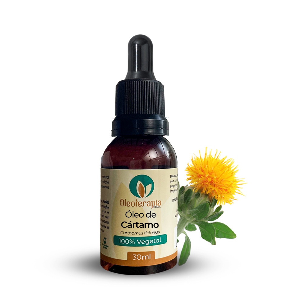 Oleo de Cartamo 100% Natural Omega-6 Umectacao Cachos Crespos Pele Oleosa Vegano