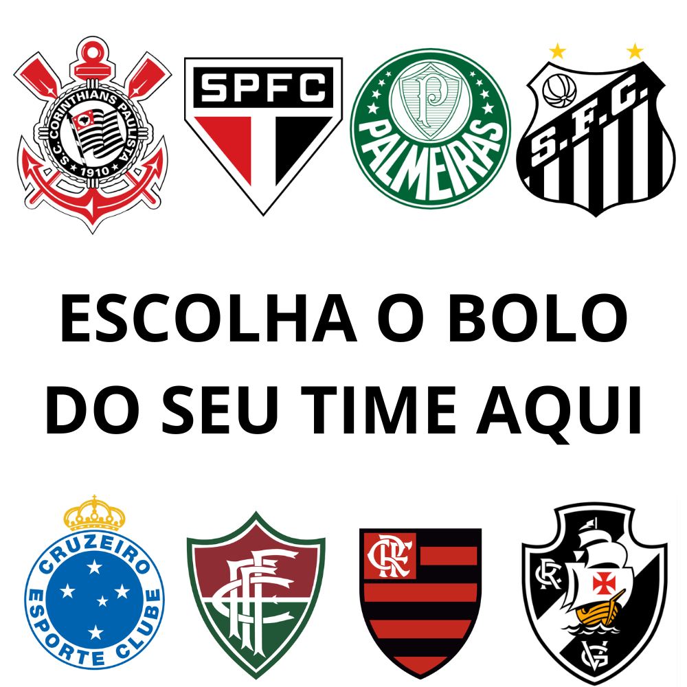 Bolo Fake Times de Futebol em EVA – Decoração Festa Infantil, Tema Futebol, Bolo Cenográfico