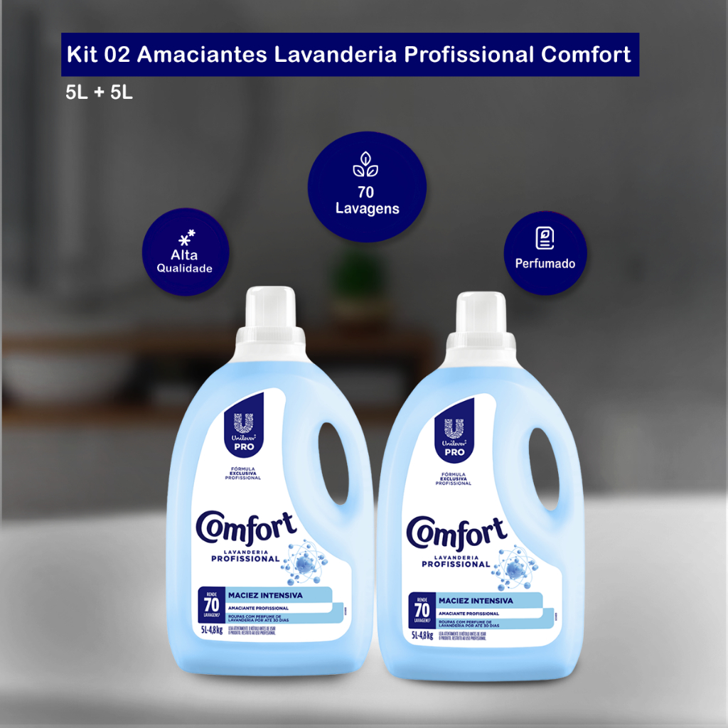 Kit 02 Amaciantes Profissionais Diluidos 5L Comfort · foto 2