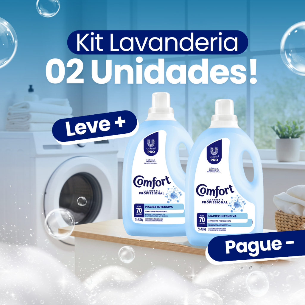 Kit 02 Amaciantes Profissionais Diluidos 5L Comfort