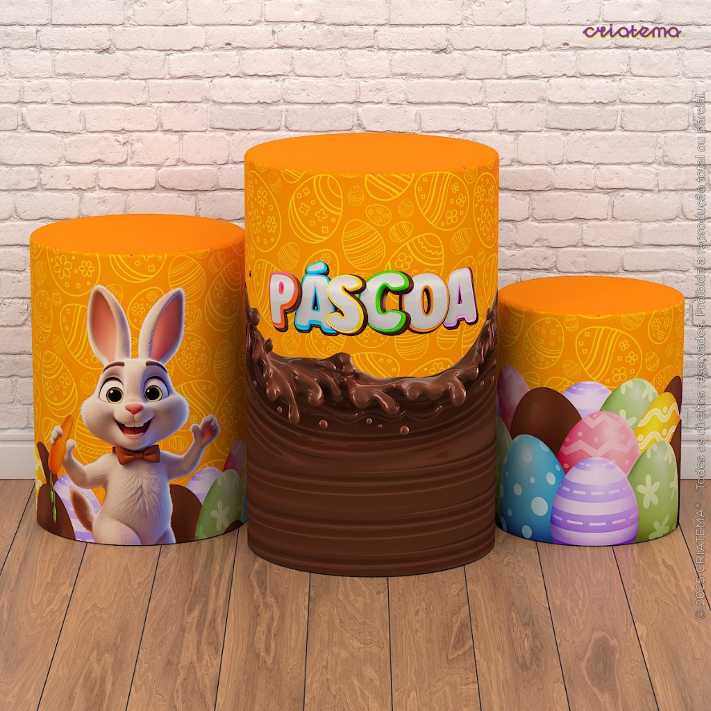 Trio Capas Cilindros Decoração Páscoa Em Tecido com Elástico Veste Fácil para Festa em Oferta na Shopee