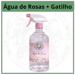 Super Kit Água de Rosas com Gatilho de Spray 1 Litro