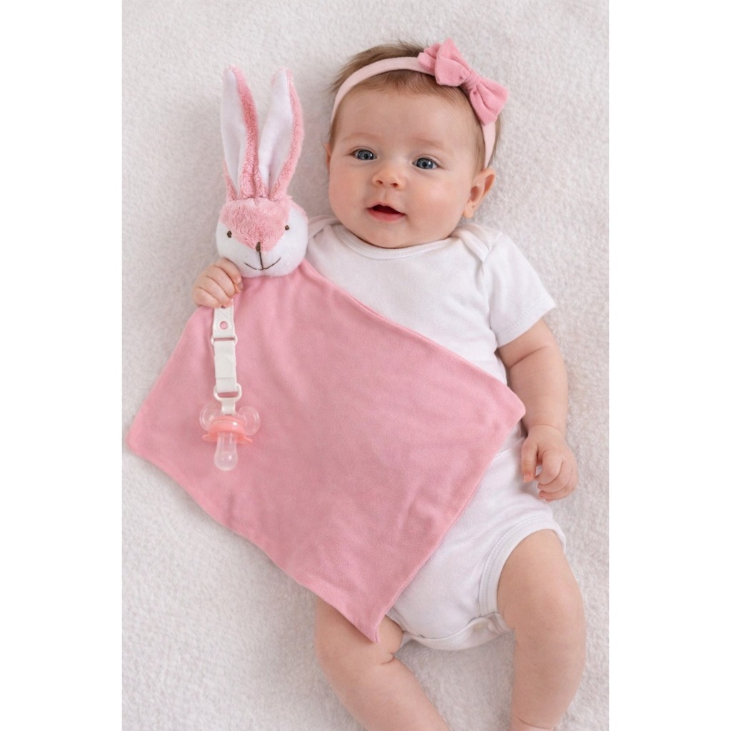 naninha com prendedor de chupeta paninho de bichinho para bebe em Oferta na Shopee