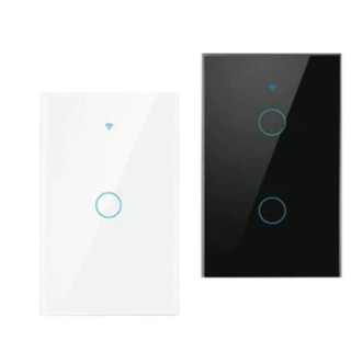 Interruptor Inteligente Wi-fi Nova tuya Touch Switch 1/2/3/4 Botões branco/preto