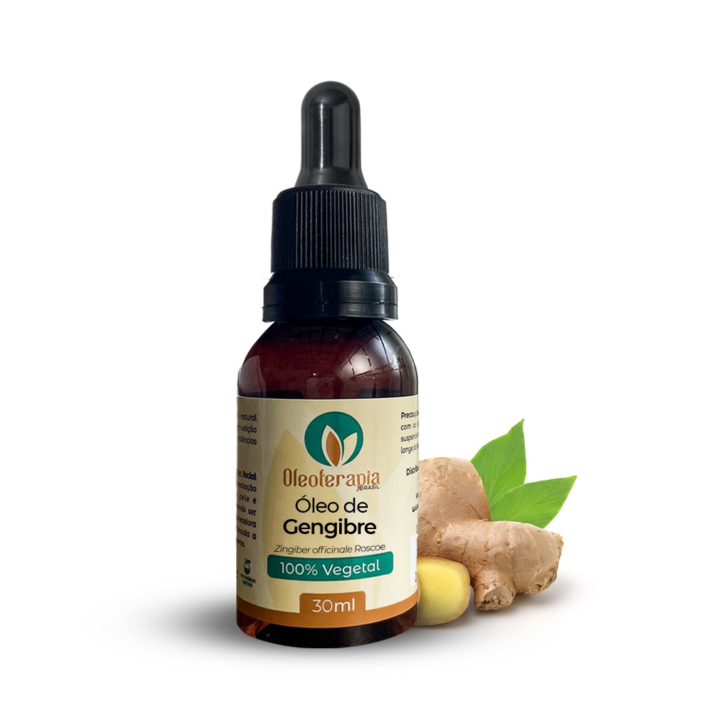 Óleo De Gengibre 100% Vegetal  Celulite Massagem Corporal Couro Cabeludo