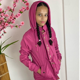 Jaqueta Parka Infantil em Sarja com Capuz | Casaco Quente para Inverno | Conforto e Estilo Crianças em Oferta na Shopee