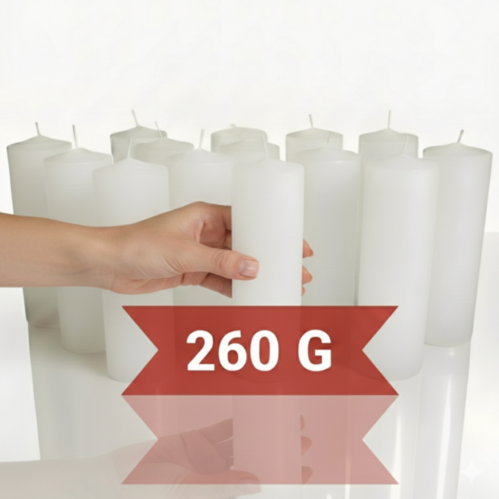Vela 7 dias Branca 260g kit 10 unidades Votiva Atacado