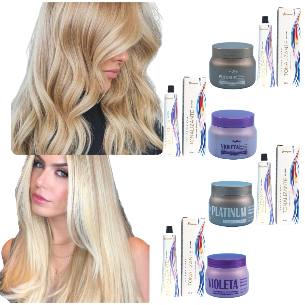 Kit Tonalizante Mairibel/Hidraty 10.89 Pérola + Matizador Platinum ou Violeta