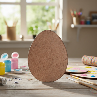 4 UNID Aplique formato ovo coelho pascoa MDF em Oferta na Shopee