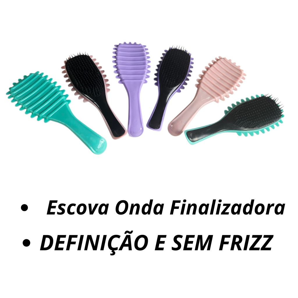 Escova Onda Finalizadora Beauty Flash Definição de Cachos e Finalização para Cabelo Cacheado Crespo