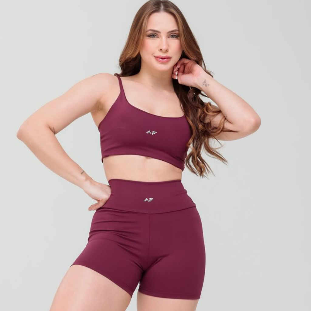 Conjunto Fitness Feminino em Poliamida Zero Transparência para Academia Pilates Yoga Caminhada e Corrida
