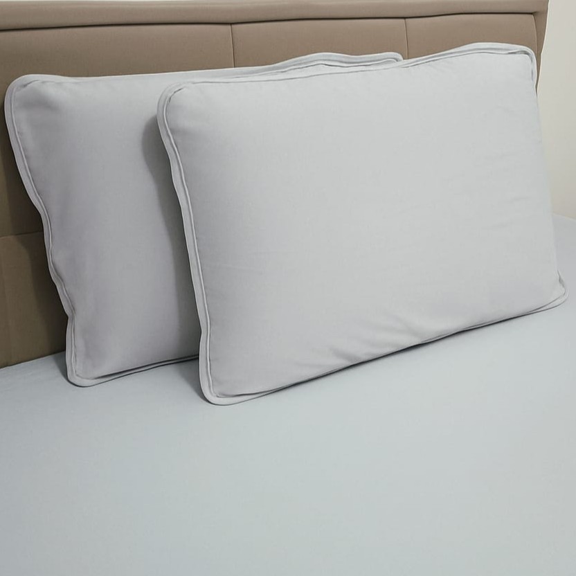 Kit 2 Fronhas Lisas com Zíper Malha Premium Grossa 100% Algodão com Viés em Oferta na Shopee