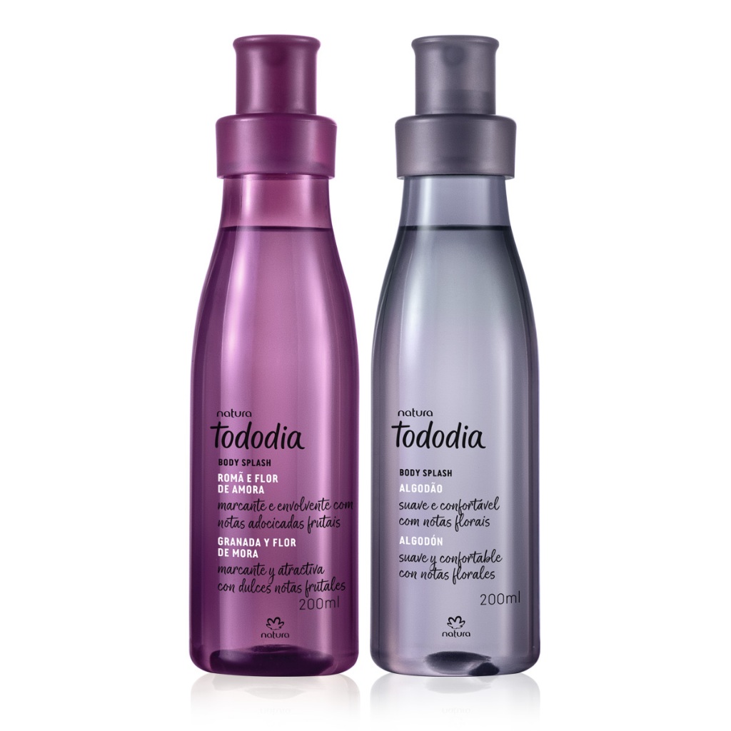 Natura Kit Body Splash Tododia Algodão e Romã e Flor de Amora (2 produtos)