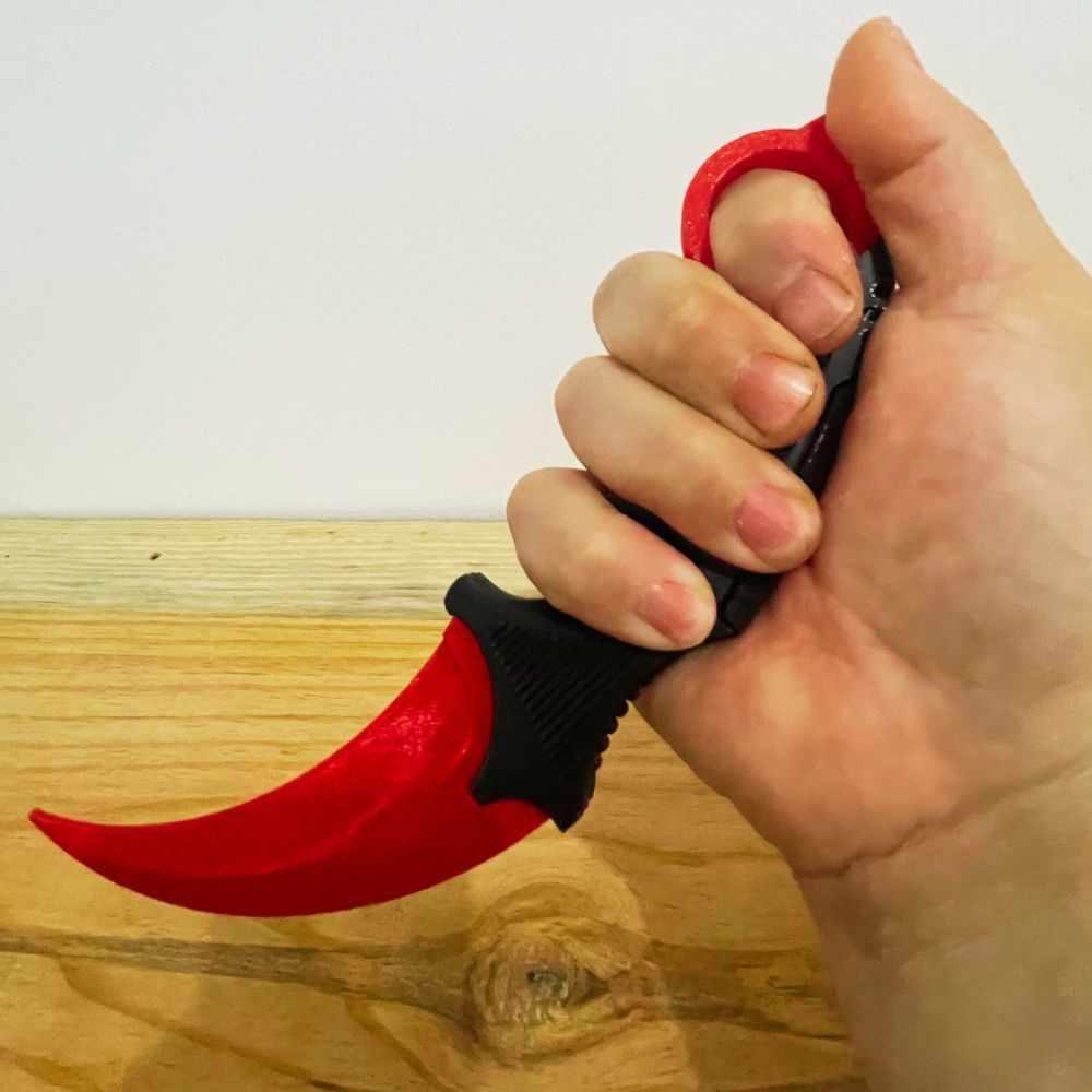 Faca Karambit Decorativa em Impressão 3D de Plástico PLA