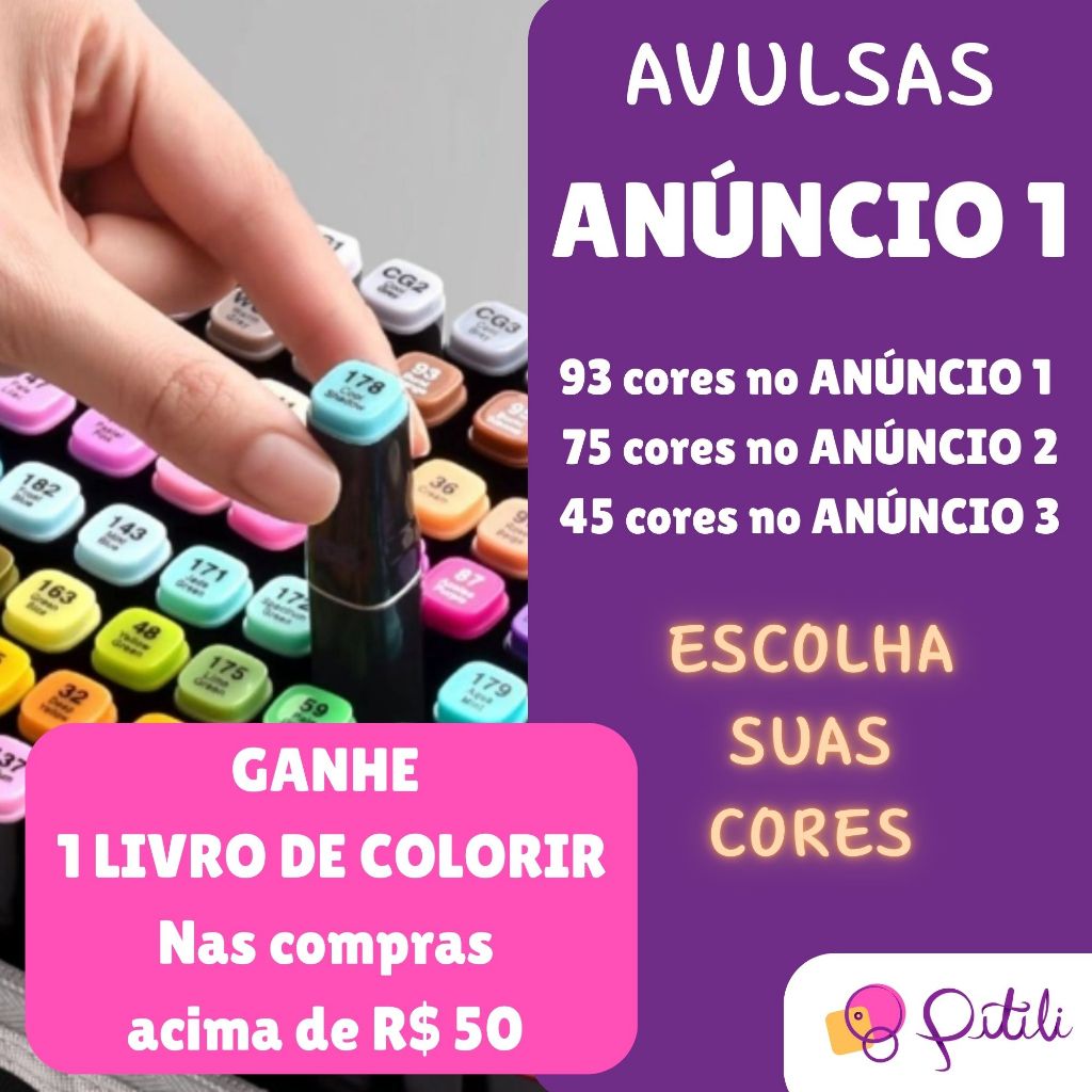 Caneta Marcadora Touch (AVULSA) - ANÚNCIO 1 - Ponta Dupla Para Colorir Unidade em Oferta na Shopee