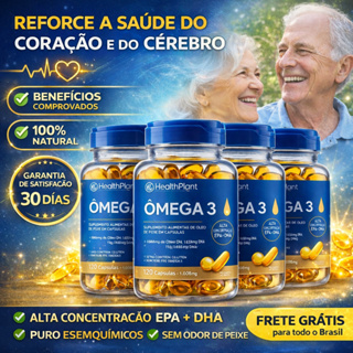 Omega 3 Premium EPA + DHA – 120 Cápsulas | Alta Concentração | Suplemento Alimentar em Oferta na Shopee