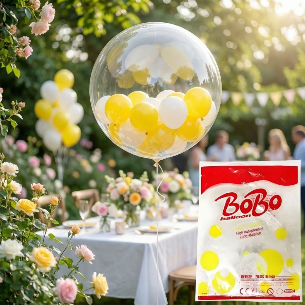 Kit Balão Bubble 24 60cm Cristal Transparente Alta Qualidade em Oferta na Shopee