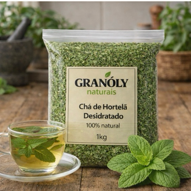 Chá de Hortelã Desidratado 500g | Folhas Secas a granel em Oferta na Shopee