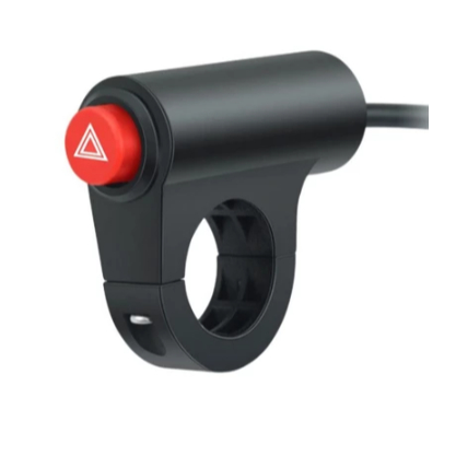 Interruptor De Luz De Perigo Para Motocicleta , Botão Veículo Elétrico , Flash Duplo , Lâmpada De Emergência , Pisca-D em Oferta na Shopee