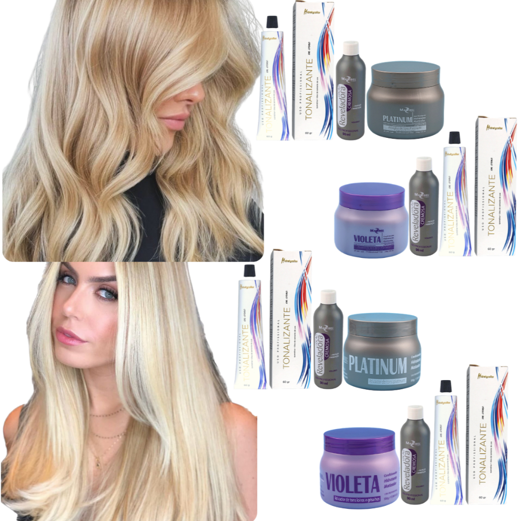 Kit Tonalizante Mairibel/Hidraty 10.89 Pérola + Ox + Matizador Platinum ou Violeta