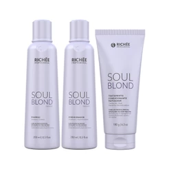 Kit Richée Soul Blond Shampoo Condicionador e Máscara