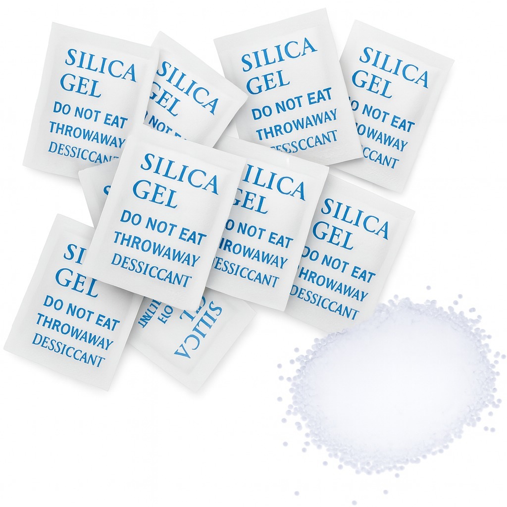 200 sachês de 1g de Sílica Gel Antiumidade | Absorvente de Umidade | Proteção Contra Mofo | Não Tóxico em Oferta na Shopee