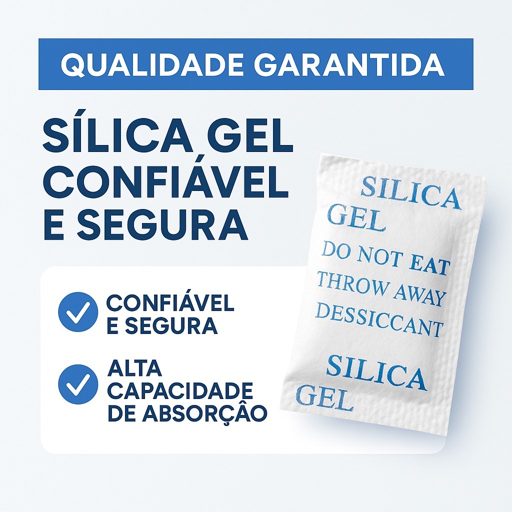300 sachês de 1g de Sílica Gel Antiumidade | Absorvente de Umidade | Proteção Contra Mofo | Não Tóxico em Oferta na Shopee