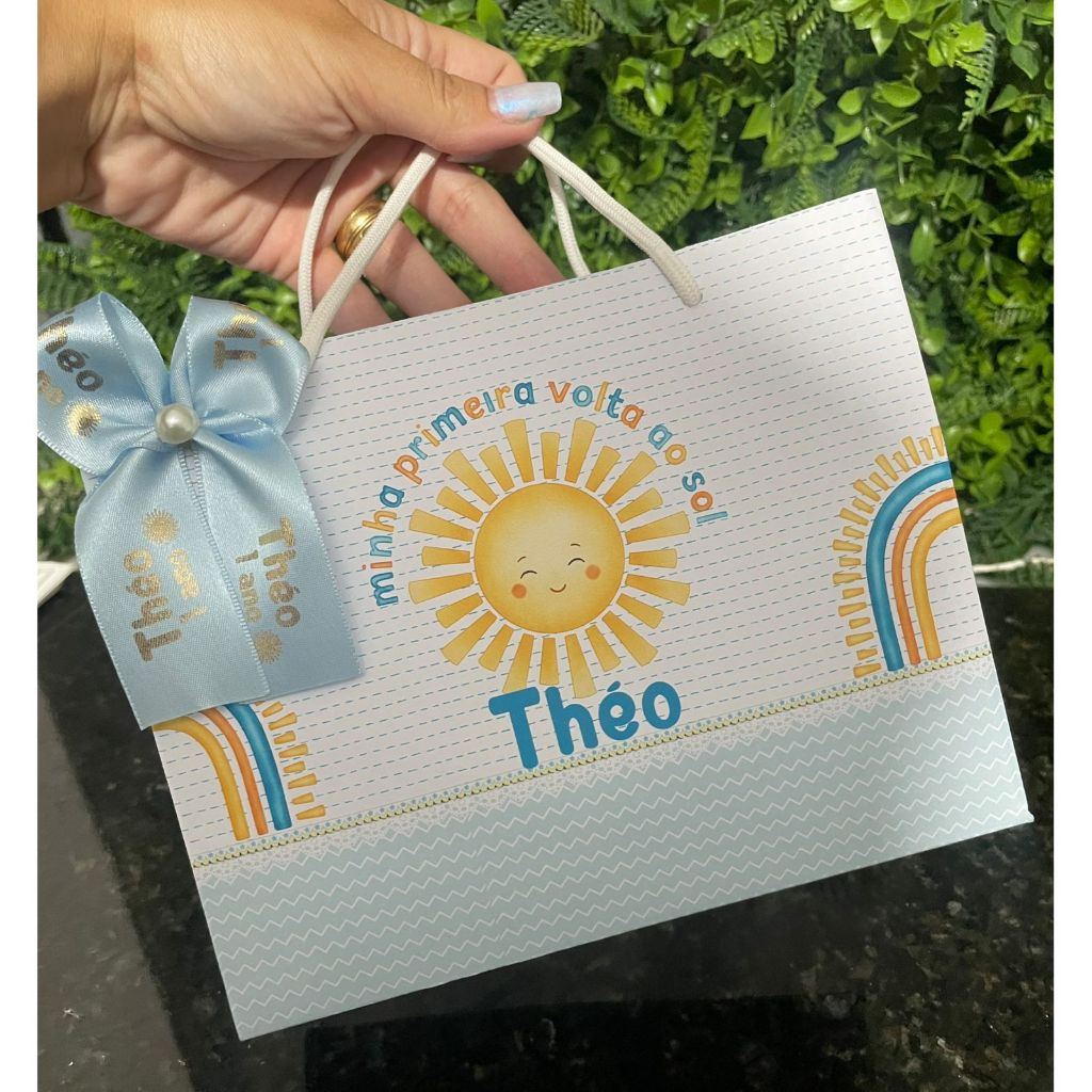Sacolinha Surpresa Personalizada Primeira Volta ao Sol | Lembrancinhas | Festa Aniversário | Lancheirinha