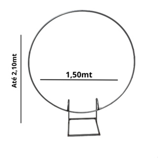 Arco Redondo para Balões 1,50m | Estrutura para Decoração de Festa Painel Redondo, Altura Até 2,10m em Oferta na Shopee