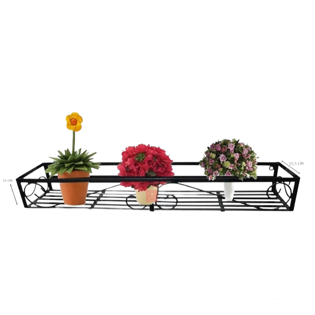 Floreira Rústica Para Vaso Flor Suporte de Parede Jardineira 40cm, 60cm, 80 cm e 1 metro Supreme