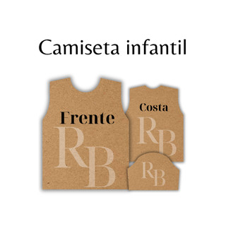 Molde para camiseta infantil, modelagem para camiseta infantil em papel Semi-Kraft