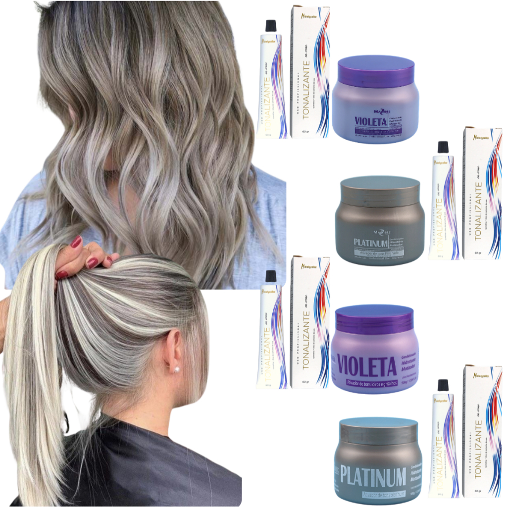 Tinta Tonalizante 9.1 Loiro Claro Cinza + Matizador Mairibel/Hidraty