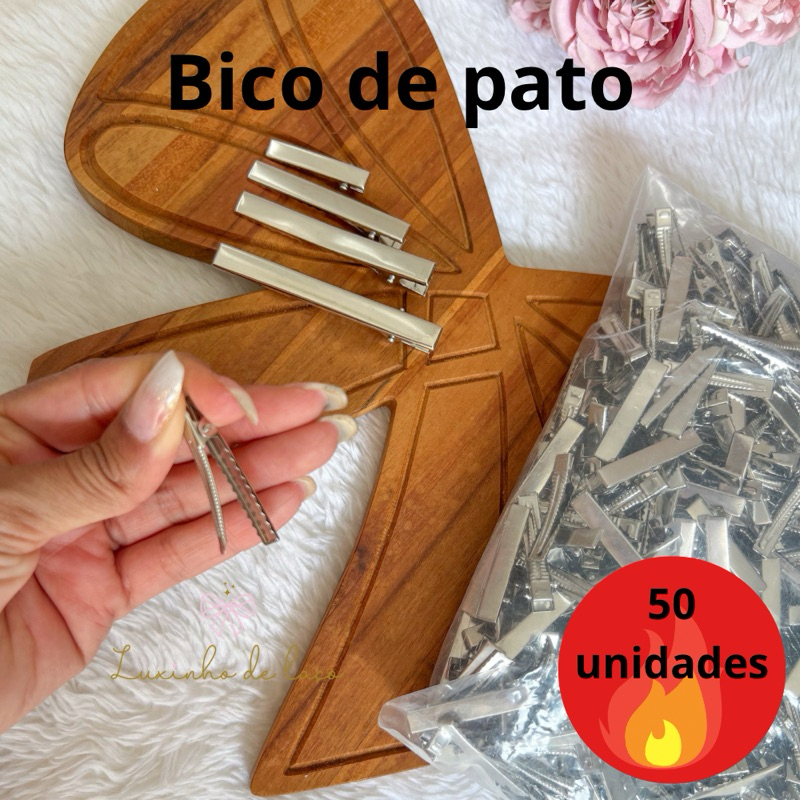 50 unidades De Presilha Bico De Pato Quadrado importado para cabelos 3,5 cm / 4,0 cm / 5,5 cm / 6,5 cm / 7,5 cm em Oferta na Shopee