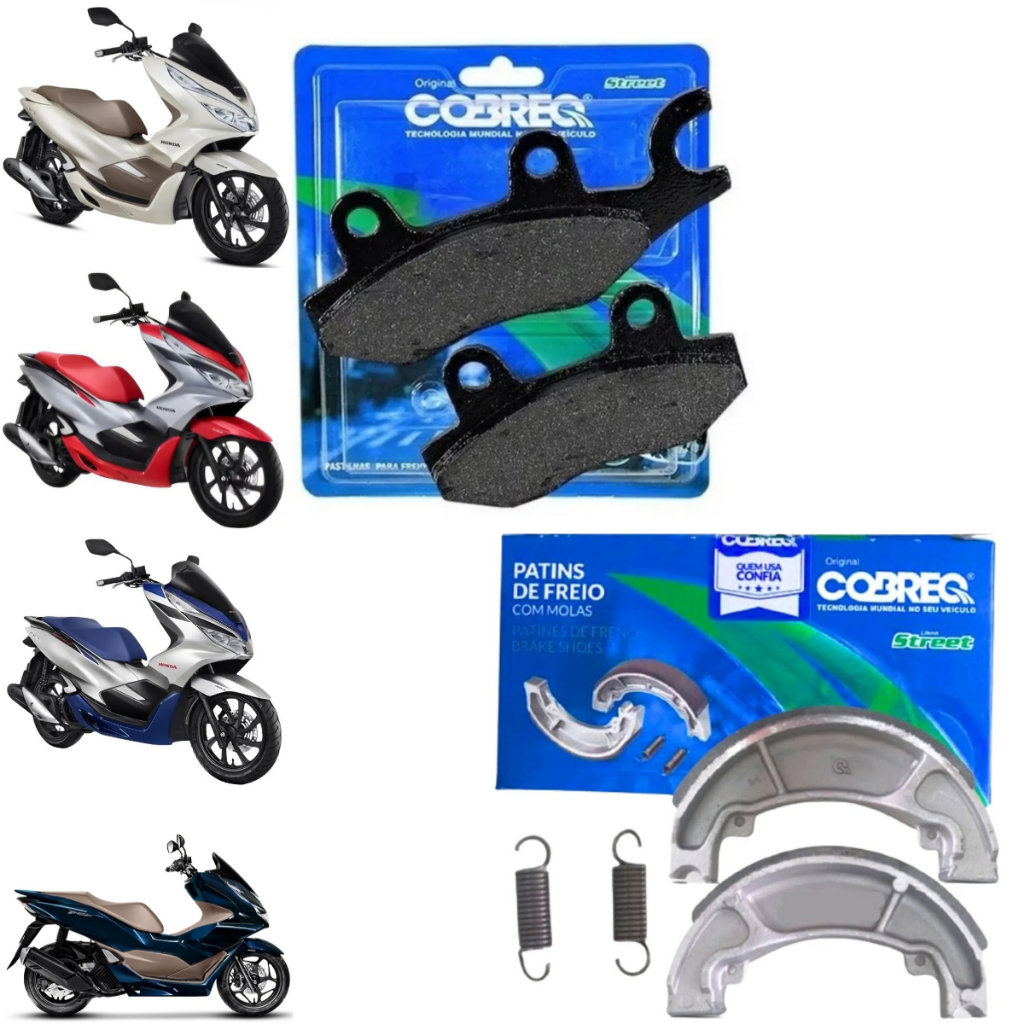 Kit Lona Patim Freio + Pastilha Dianteira PCX 160 2022 2023 2024 2025 COM FREIO CBS e SEM ABS Cobreq