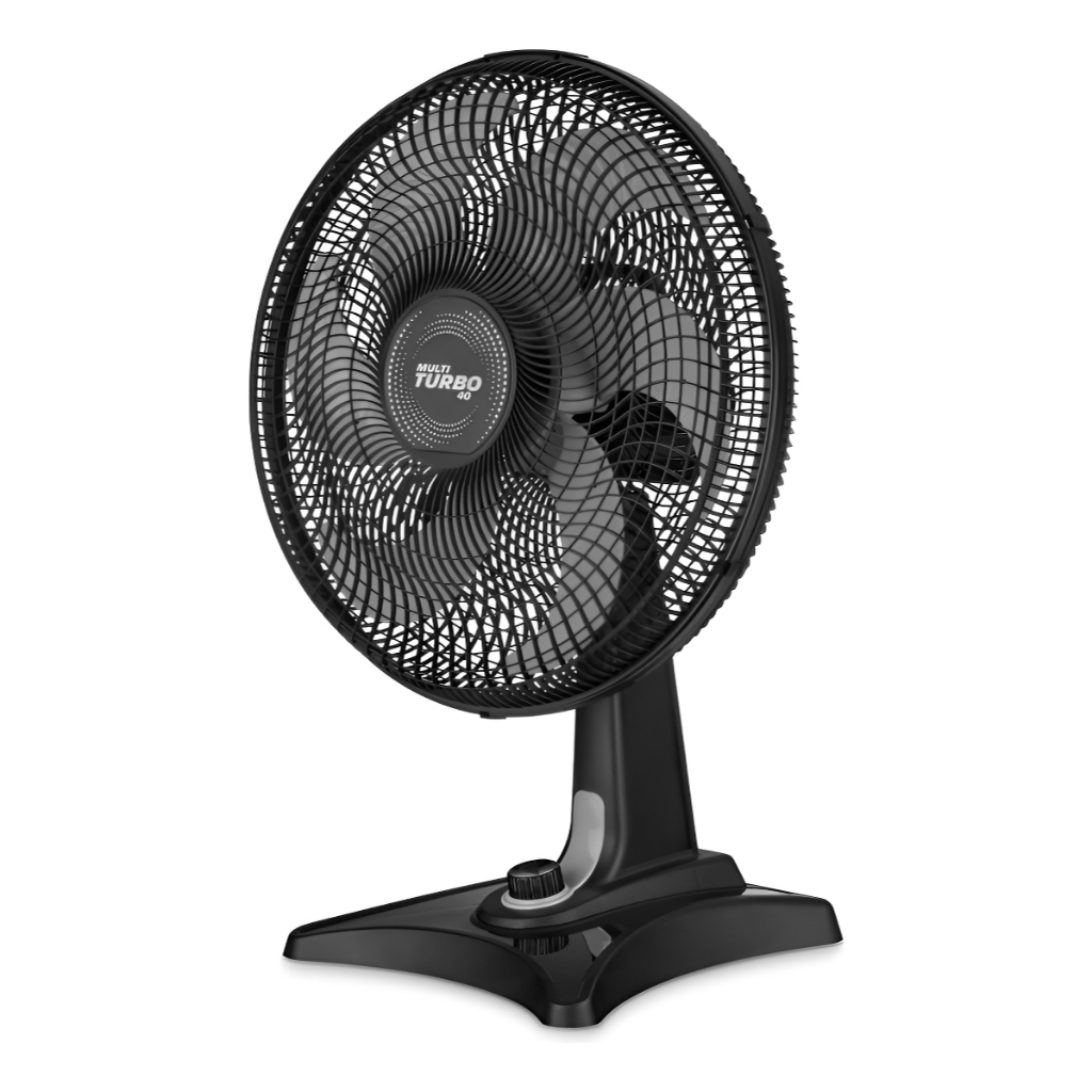 Ventilador Turbo 40cm 3 Velocidades  Multi Preto 127V 135W Potente Silencioso Residencial em Oferta na Shopee