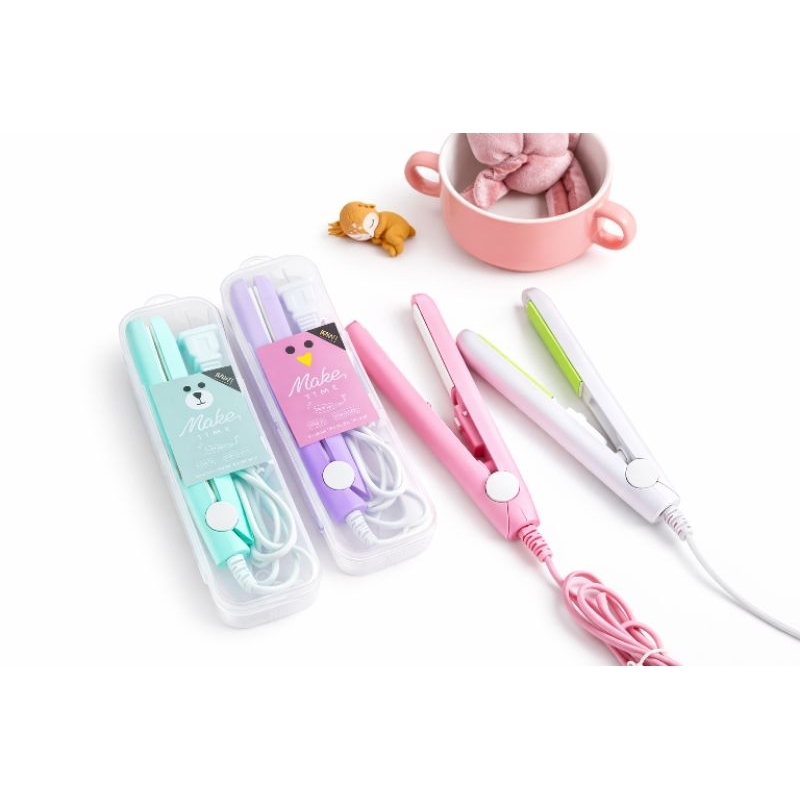 Mini Chapinha Prancha Portátil Alisadora de Cabelo Bivolt Compacta com case para Viagem