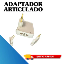 Adaptador Articulado Benjamin Dobravel Pino maciço 3 entradas tomada 10A 110/220V