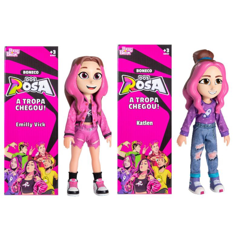 Kit de Bonecas dos Rosas Emilly Vick + Katlen +Chaveiros Originais Babybrink em Oferta na Shopee