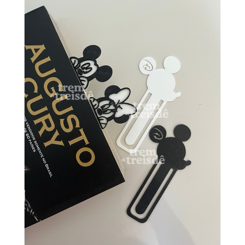 Kit de Marcadores de Página Mickey Minnie Disney Leitura Cute Presente Estudante Colecionador Impressão 3D Criativo