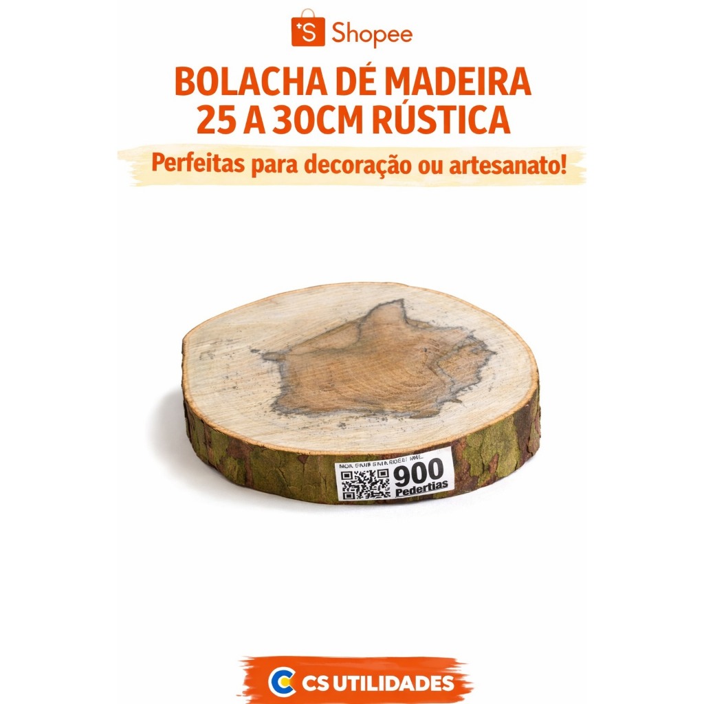 BOLACHA DE MADEIRA RUSTICA DE 25 A 30CM ARTESANATO DIY DECORAÇÃO FOTOS TABUA PLANTAS ORQUIDEAS
