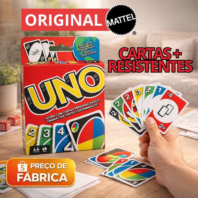 Jogo Uno ORIGINAL MATTEL 112 Cartas 100% Original Com Cartas Customizáveis CRIE SUAS PRÓPRIAS REGRAS