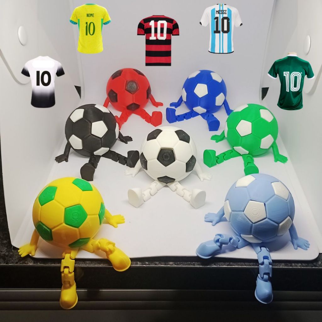 Bolas de Futebol Articuladas Decorativa 3D Tema Times e Seleções de Futebol | Várias Cores
