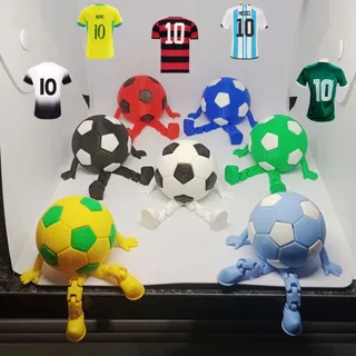 Bolas de Futebol Articuladas Decorativa 3D Tema Times e Seleções de Futebol | Várias Cores