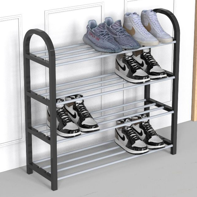 Sapateira Vertical 4 Andares Organizador Multiuso Desmontável Sapatos Tênis Sandália