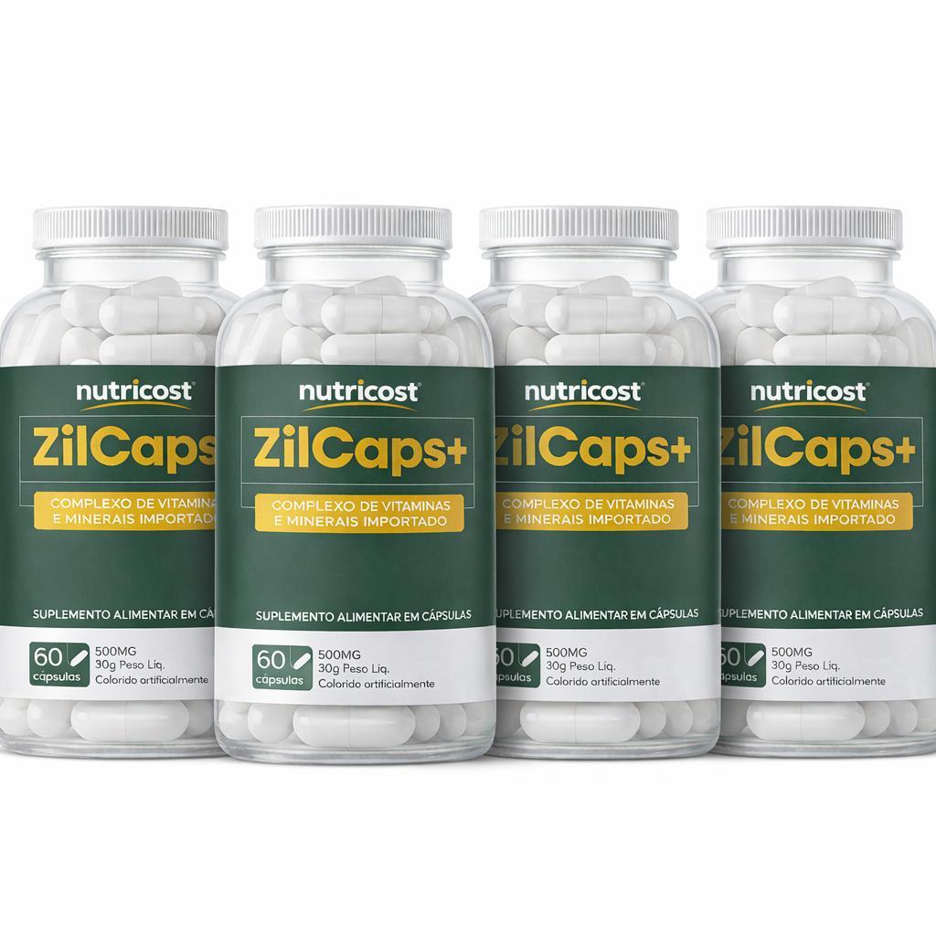 4 ZilCaps+ em cápsulas 60 unid - Suplemento uso diário Envio Rápido