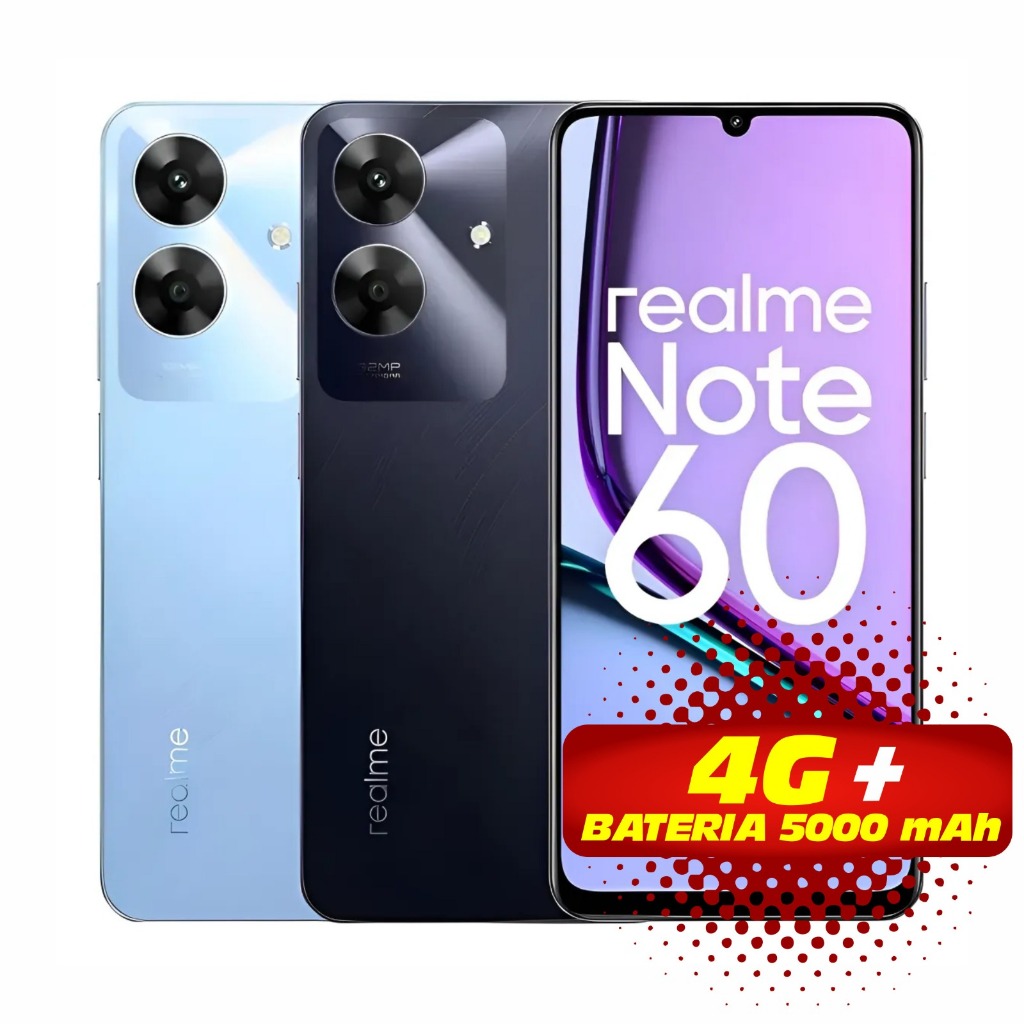 Celular Realme Note 60 4G 128gb 4gb Ram Versão Global Original