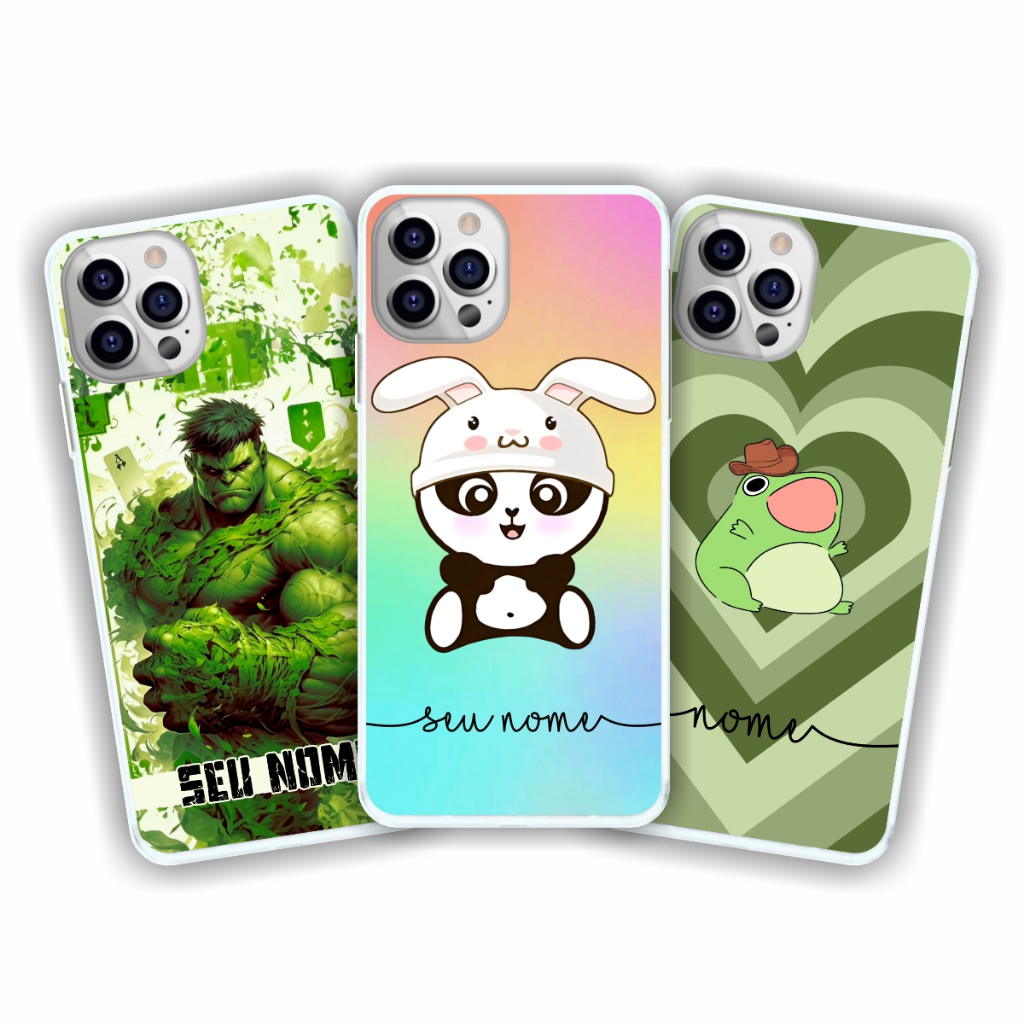 Capa de celular Fita K7  capa personalizada Panda Herois Heroi Sapo Pokemon com Nome capinha