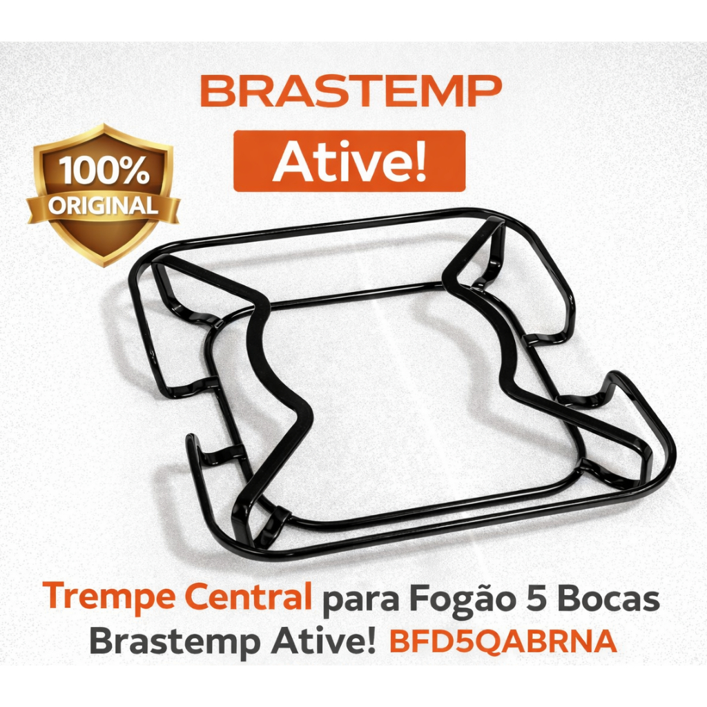 Trempe Grelha Central para Fogão 5 Bocas Tripla Chama Brastemp Ative! BFD5QABNNA - Timer e Duplo Forno